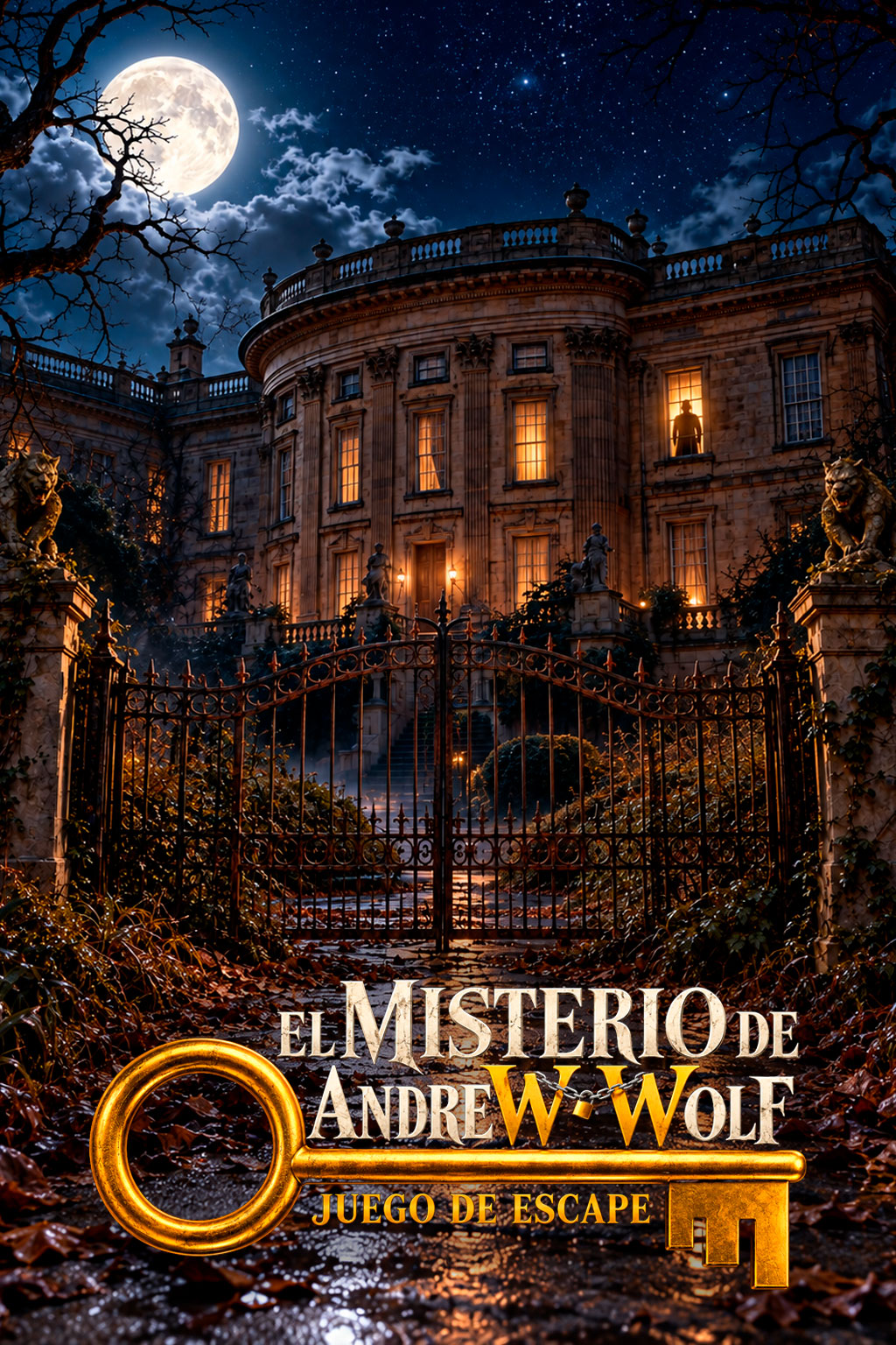 Póster — El Misterio de Andrew Wolf, juego de escape